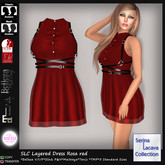 SLC Layered Dress Rosa red