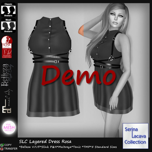 SLC Layered Dress Rosa Demo