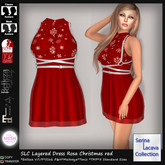 SLC Layered Dress Rosa Christmas red