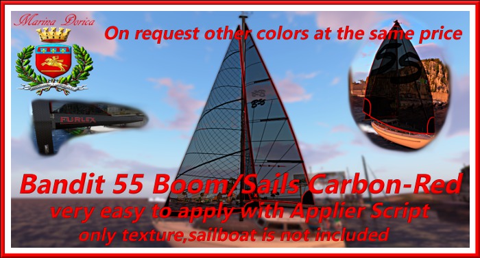 Texture Bandit 55 Boom/Sails Carbon-Red