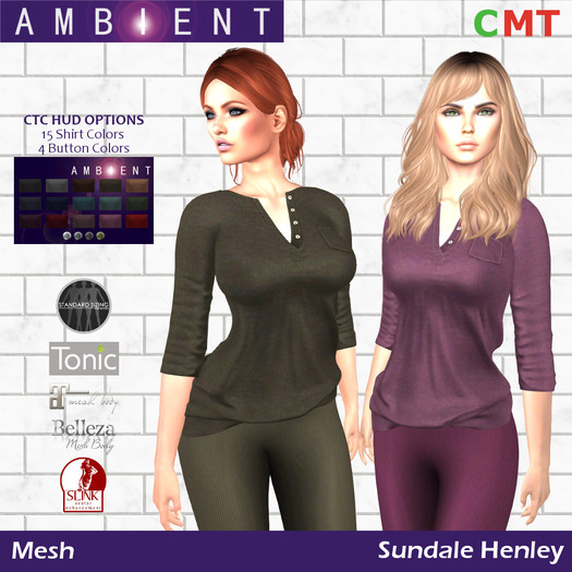 [AMBI] Mesh Sundale Henley (BOXED)
