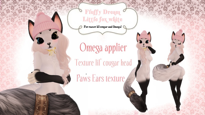 *Fluffy Dream* Little Fox White OMEGA-Ready!