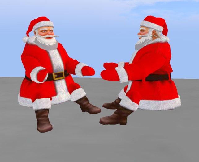 santa sitting mesh 3 prim copy modify