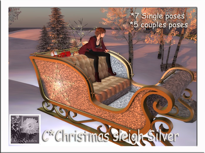 C*Christmas sleigh Silver