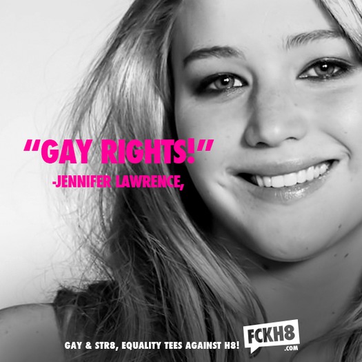 Jennifer Lawrence "Gay Rights" Poster