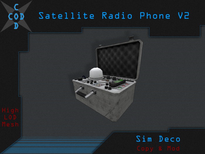 Second Life Marketplace - [COD] Satellite Radio Phone V2 - Mesh