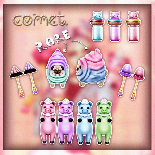 comet. + cotton candy pug + {berry} RARE