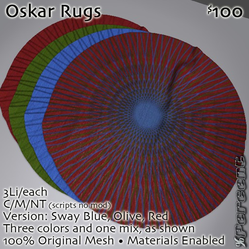 %Oskar Rug (sway/olive/red) *MESH* Delivery Box