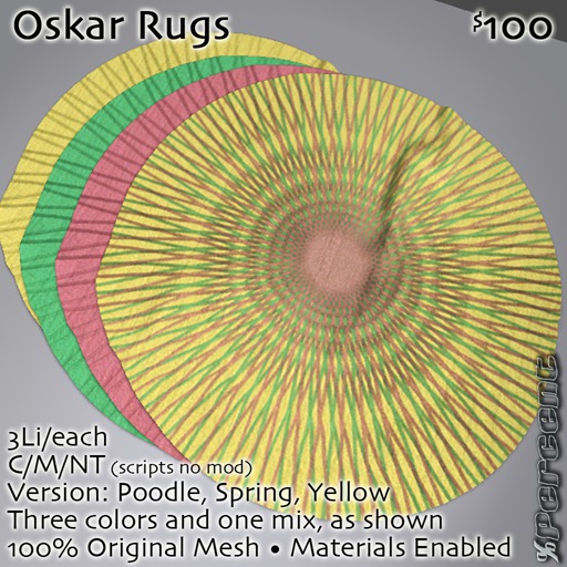 %Oskar Rug (poodle/spring/yellow) *MESH* Delivery Box