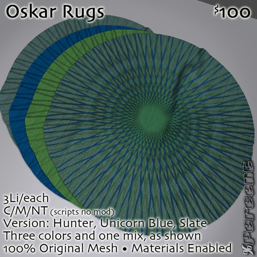 %Oskar Rug (hunter/unicorn/slate) *MESH* Delivery Box