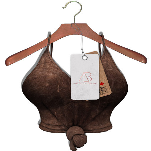 [AB] Suede Top Brown