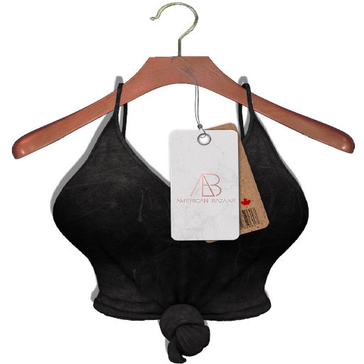 [AB] Suede Top Black