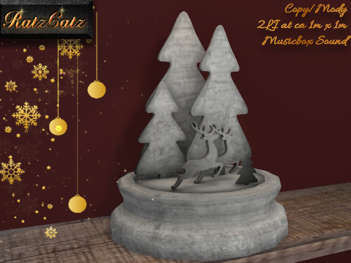 .: RatzCatz :. Musicbox Xmas Decor *Deers 'n Trees*