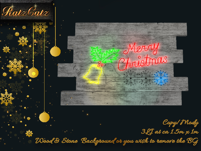 .: RatzCatz :. Neon Sign Xmas *Bells & Snow*