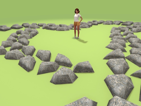 Second Life Marketplace - 1 prim "Rock Pathway Zigzag" kit, any texture ...