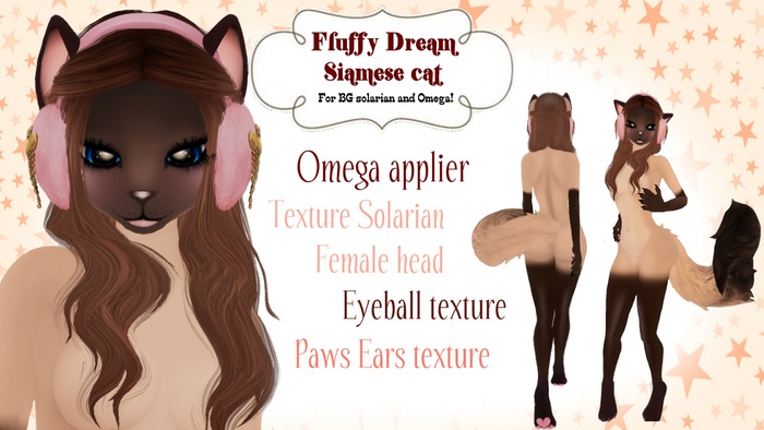 *Fluffy Dream* Siamese cat UPDATE OMEGA-Ready!