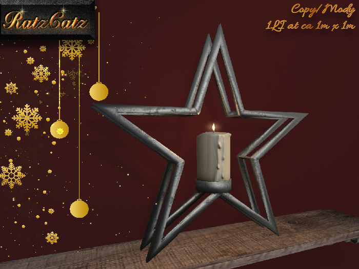 .: RatzCatz :. Candle Holder *Star Wireframe*