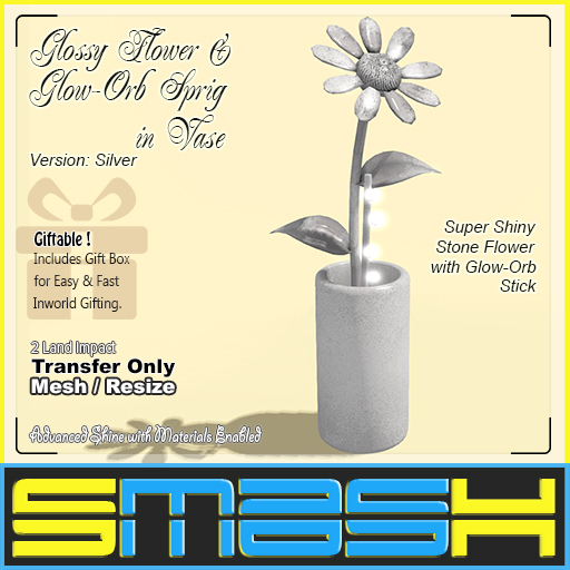 Second Life Marketplace SMASH Glossy Flower & GlowOrb Sprig in