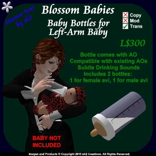 sh2 Blossom Baby Bottles for Left-Arm Baby v2.0