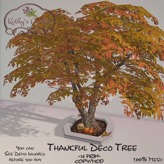 Kathy`s Garden Thankful Deco Tree