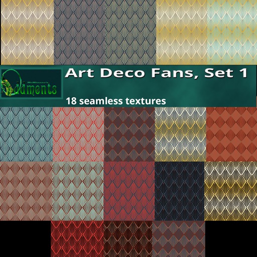 Art Deco Fans set 1