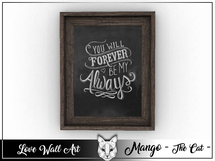 Mango Box - Chalk Love Always Frame