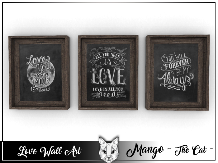 Mango Box - Chalk Love Set Frames