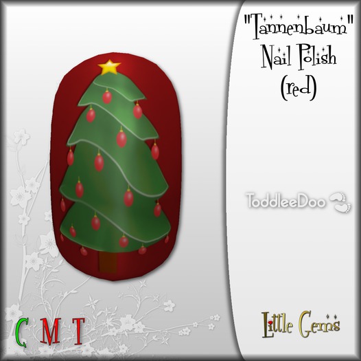 Tannenbaum Nail Polish (red) (Toddleedoo) (boxed)