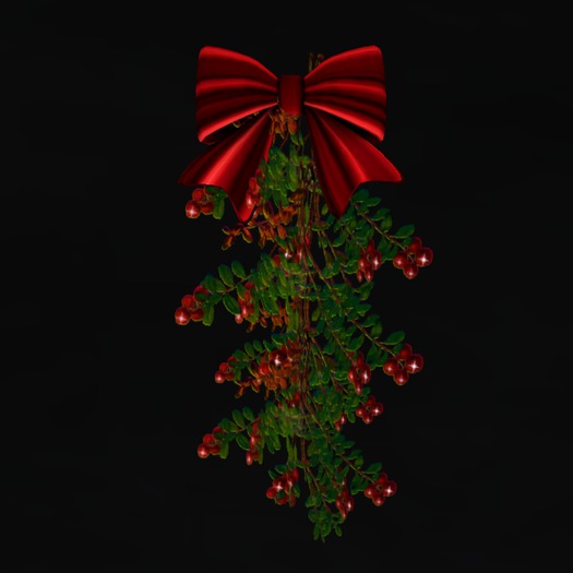 ~RD~ Holly Berry Decoration with Red Bow