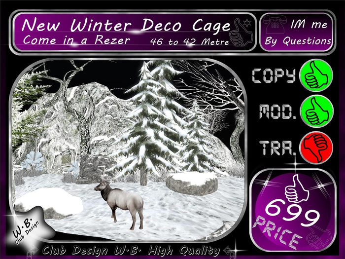 * New * Winter Land Cage Decor *