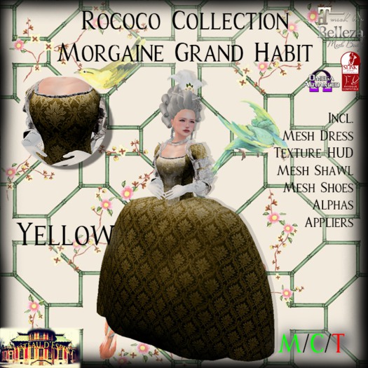 ~CdE~ Rococo Morgaine YELLOW Grand Habit