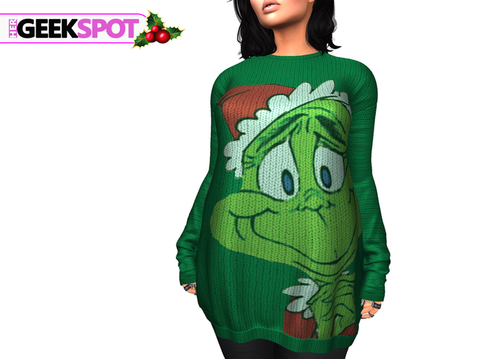 HER GEEK SPOT - CHRISTMAS SWEATER - GRINCH