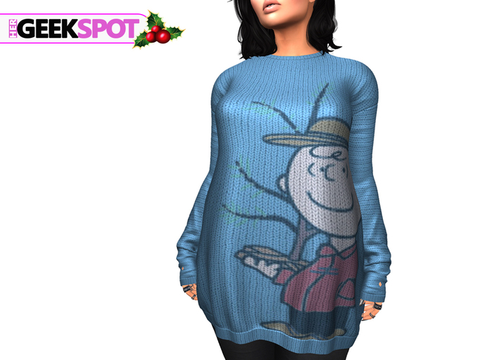 HER GEEK SPOT - CHRISTMAS SWEATER - CHARLIE BROWN Christmas Tree