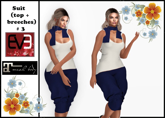 Suit (top + breeches) # 3 for Maitreya and EVE (Slim and Puply)