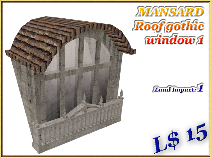 MANSARD Roof gothic window 1 (1 LI)