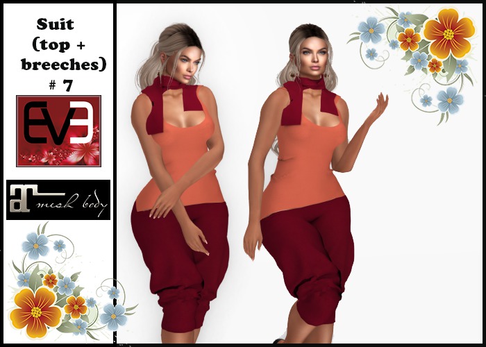 Suit (top + breeches) # 7 for Maitreya and EVE (Slim and Puply)