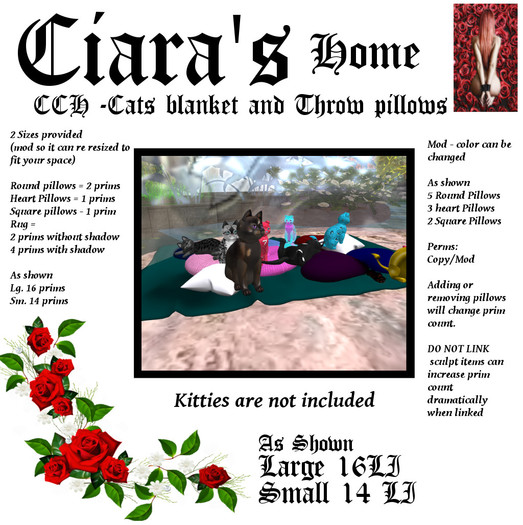 CCH Cats Blanket and Throw Pillows