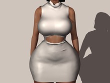 YENTEMENTS - Satin Turtle Neck Dress (COCAINE)