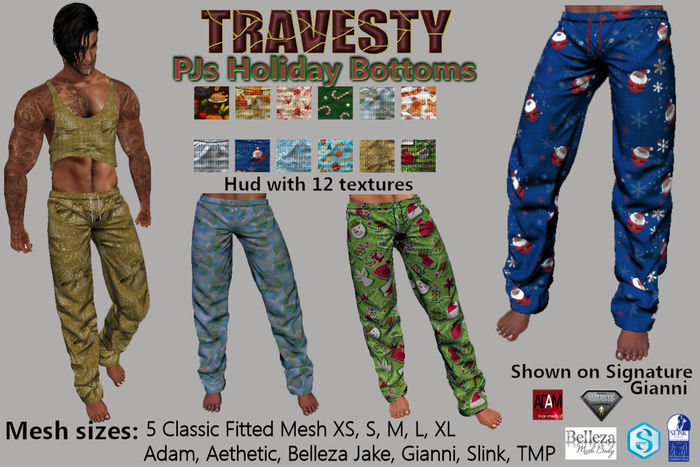 Travesty Holiday PJ Bottoms