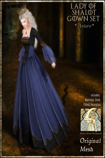 !!!SMD!!! Lady of Shalot Gown Set-Azure