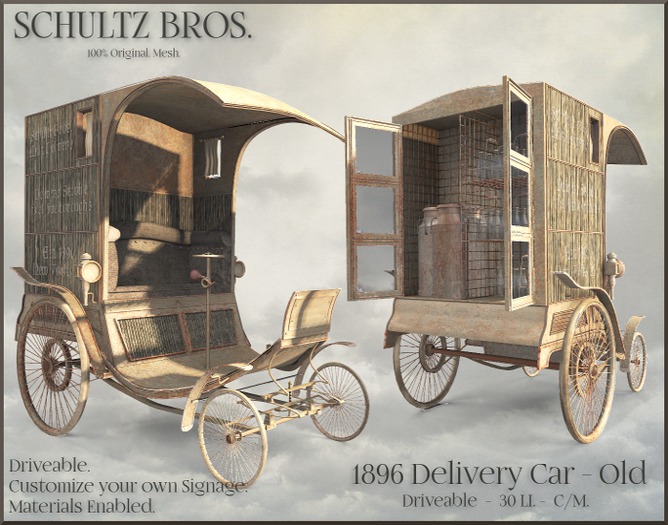[Schultz Bros.] 1896 Delivery Truck - Rusted