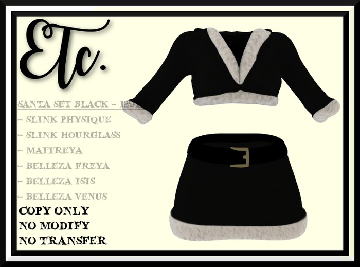 Etc. Santa Set Black