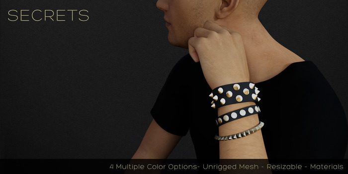 -SECRETS- Justin Spiked Set (black) (boxed)