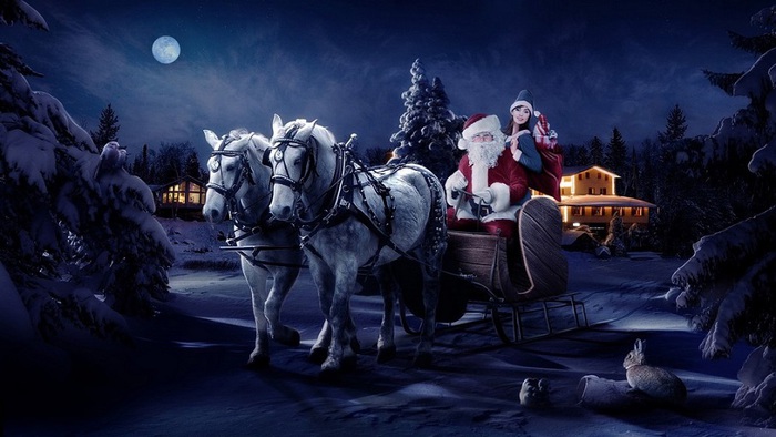 Christmas Santa & His Helper