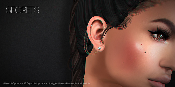 -SECRETS- Yanna Chain Earring - FATPACK - boxed -