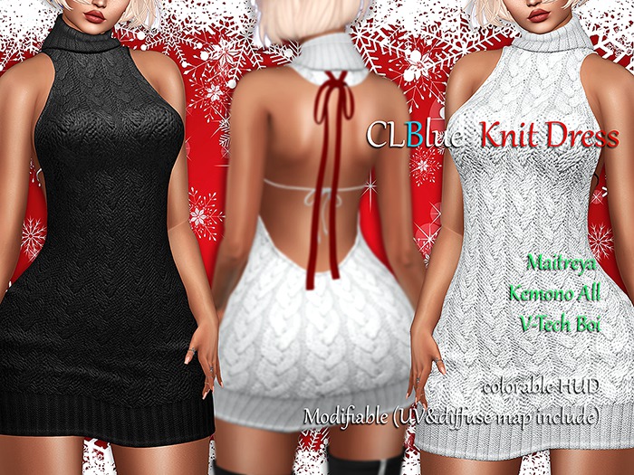 CLBlue-Knit Dress