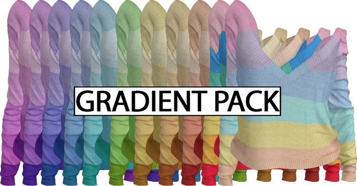 Addams "Frank" Knitted Loose Sweater #GRADIENT PACK