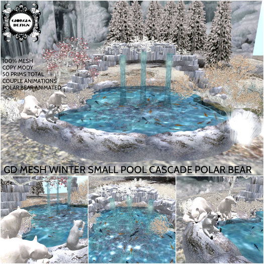 GD MESH WINTER SMALL POOL CASCADE POLAR BEAR