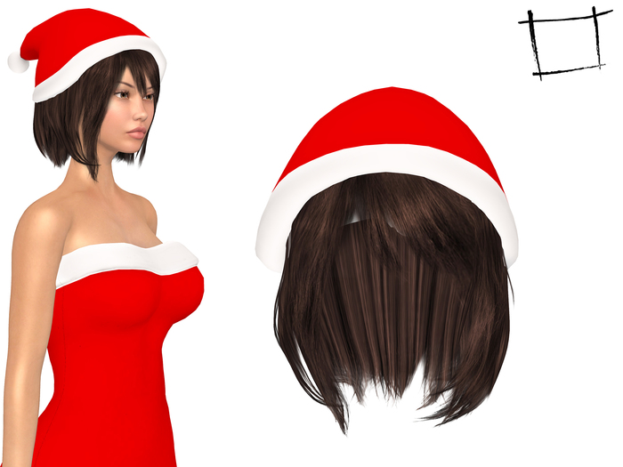  Full Perm Misha Non Rigged Xmas Hat and Straight Hair