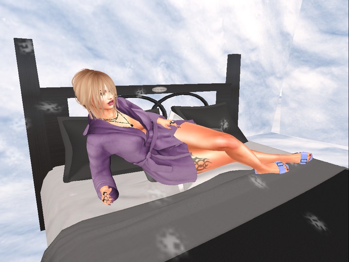 *ENC* Womens Short Robe Lilac MAITREYA*BELLEZA*SLNK